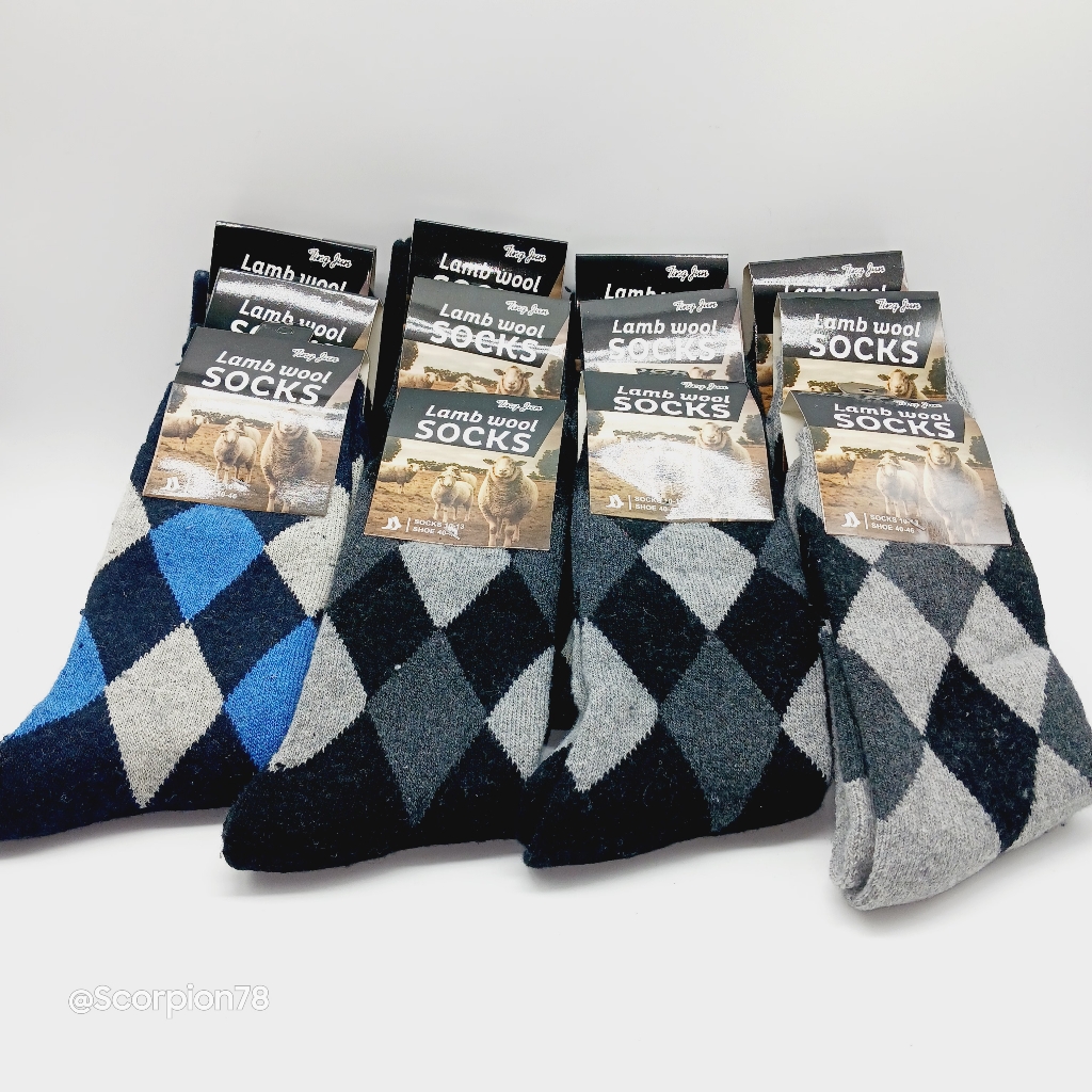 12 Lamb Wool Crew Socks Thermal Warm Winter Socks Size 10-13 For Men